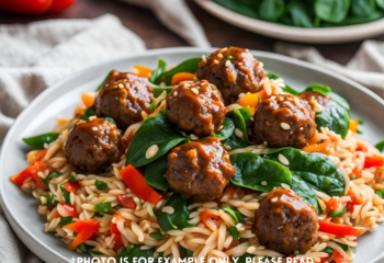 Meatball Orzo Skillet